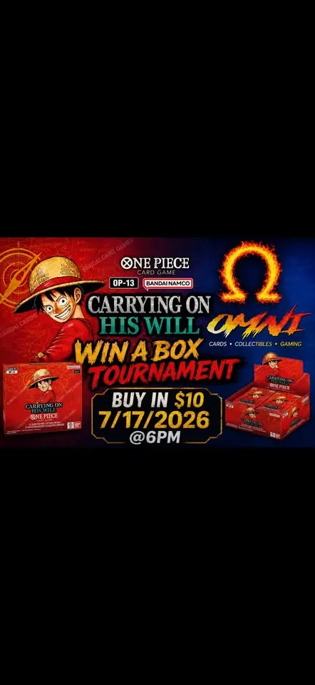 Omni’s Facebook event cover for OP13 Win A Box Tournament!