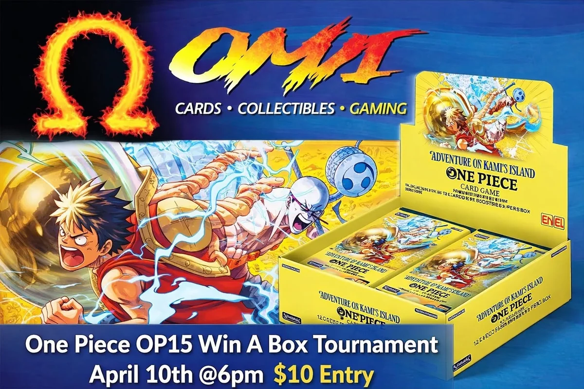 Omni’s Facebook event cover for One Piece OP15 Win A Box Tournament!