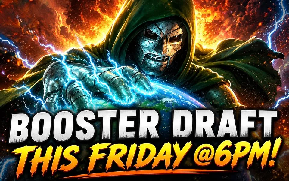 Omni’s Facebook event cover for MTG SUPER HEROES DRAFT!